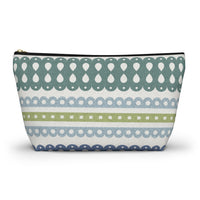 Ribbon Candy Accessory Pouch w T-bottom in Green